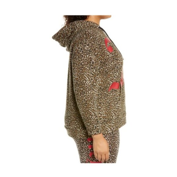 JUICY COUTURE Animal Graphic Hoodie Leopard Print Size 1X - Picture 3 of 7